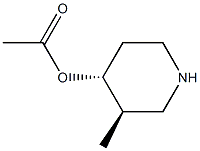 4-Piperidinol,3-methyl-,acetate(ester),(3R,4R)-rel-(9CI) Structure