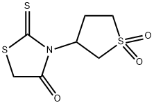 3-(1,1-dioxidotetrahydro-3-thienyl)-2-thioxo-1,3-thiazolidin-4-one 구조식 이미지