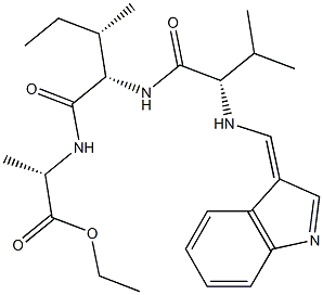 N-(1H-Indol-3-ylmethylene)-L-Val-L-Ile-L-Ala-OEt Structure