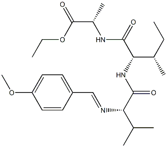 N-[(4-Methoxyphenyl)methylene]-L-Val-L-Ile-L-Ala-OEt Structure