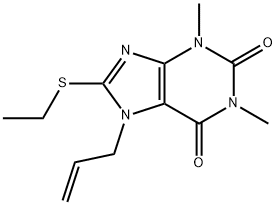 7-allyl-8-(ethylthio)-1,3-dimethyl-3,7-dihydro-1H-purine-2,6-dione Structure