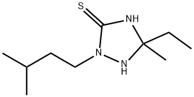 1,2,4-Triazolidine-3-thione,5-ethyl-5-methyl-2-(3-methylbutyl)-(9CI) Structure