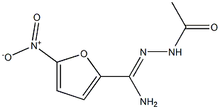 N(SUP.2)-ACETYL-5-NITRO-2-FUROHYDRAZIDEIMIDE 구조식 이미지