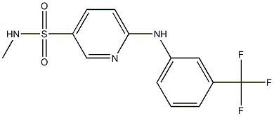 N-methyl-6-[3-(trifluoromethyl)anilino]-3-pyridinesulfonamide Structure