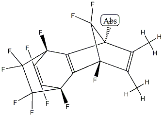 1,2,3,4,5,8,9,9,10,10,11,11-Dodecafluoro-1,4,5,8-tetrahydro-6,7-dimethyl-1α,4α-ethano-5β,8β-methanonaphthalene Structure