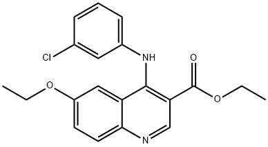 ethyl 4-(3-chloroanilino)-6-ethoxy-3-quinolinecarboxylate 구조식 이미지