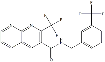 1,8-Naphthyridine-3-carboxamide,2-(trifluoromethyl)-N-[[3-(trifluoromethyl)phenyl]methyl]-(9CI) 구조식 이미지