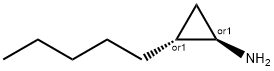 Cyclopropanamine, 2-pentyl-, (1R,2R)-rel- (9CI) Structure