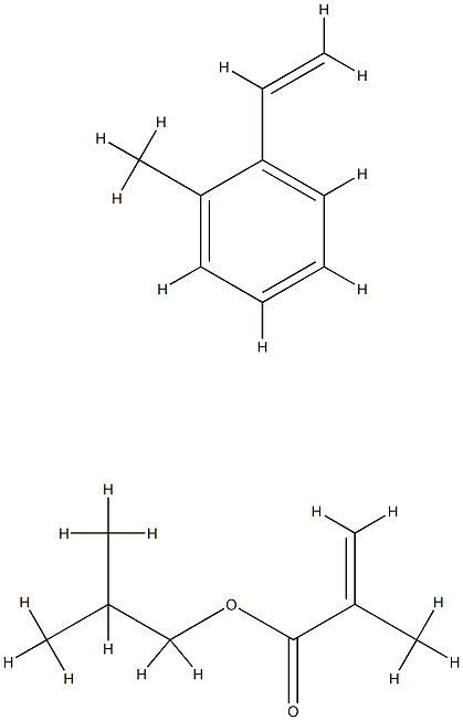 2-Propenoic acid, 2-methyl-, 2-methylpropyl ester, polymer with ethenylmethylbenzene Structure