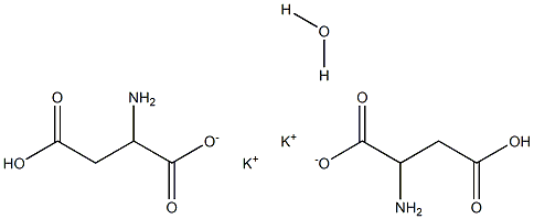 Potassium DL-aspartate hemihydrate 구조식 이미지