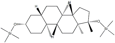 [(17-Methyl-5α-androstane-3β,17β-diyl)bis(oxy)]bis(trimethylsilane) Structure