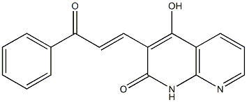 1,8-Naphthyridin-2(1H)-one,4-hydroxy-3-(3-oxo-3-phenyl-1-propenyl)-(9CI) Structure