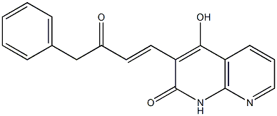 1,8-Naphthyridin-2(1H)-one,4-hydroxy-3-(3-oxo-4-phenyl-1-butenyl)-(9CI) 구조식 이미지