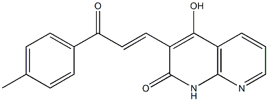 1,8-Naphthyridin-2(1H)-one,4-hydroxy-3-[3-(4-methylphenyl)-3-oxo-1-propenyl]-(9CI) 구조식 이미지