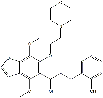 4,7-Dimethoxy-α-[2-(2-hydroxyphenyl)ethyl]-6-[2-(4-morpholinyl)ethoxy]-5-benzofuranmethanol Structure