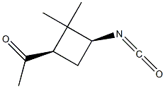 Ethanone, 1-[(1R,3S)-3-isocyanato-2,2-dimethylcyclobutyl]-, rel- (9CI) Structure