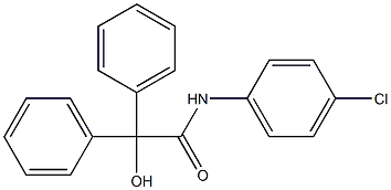 N-(4-chlorophenyl)-2-hydroxy-2,2-diphenylacetamide 구조식 이미지