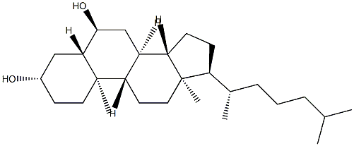 (17α,20S)-5α-Cholestane-3β,6α-diol 구조식 이미지