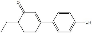 2-Cyclohexen-1-one,6-ethyl-3-(4-hydroxyphenyl)-(9CI) Structure