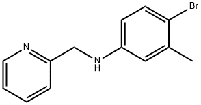 4-bromo-3-methyl-N-(pyridin-2-ylmethyl)aniline Structure