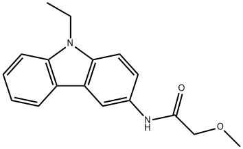 N-(9-ethyl-9H-carbazol-3-yl)-2-methoxyacetamide 구조식 이미지