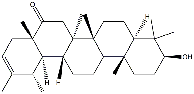 (18α,19α)-3β-Hydroxyurs-20-en-16-one 구조식 이미지