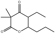 2H-Pyran-2,4(3H)-dione,5-ethyldihydro-3,3-dimethyl-6-propyl-(9CI) Structure