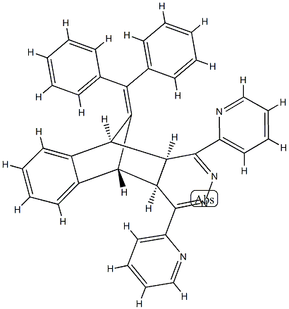 (4aα,10aα)-11-(Diphenylmethylene)-4a,5,10,10a-tetrahydro-1,4-di(2-pyridinyl)-5β,10β-methanobenzo[g]phthalazine 구조식 이미지