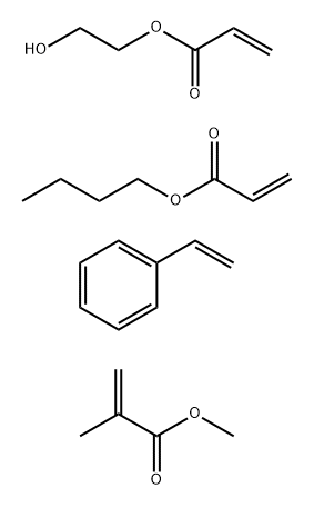 2-프로펜산,2-메틸-,메틸에스테르,부틸2-프로페노에이트,에테닐벤젠및2-히드록시에틸2-프로페노에이트와의중합체 구조식 이미지