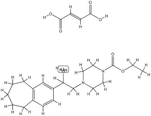 부트-2-엔디오익산,에틸4-[2-(10-비시클로[5.4.0]운데카-8,10,12-트리엔일)-2-히드록시-에틸]피페라진-1-카르복실레이트 구조식 이미지