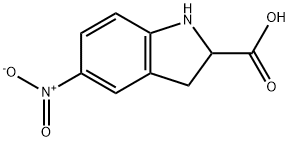 1H-Indole-2-carboxylicacid,2,3-dihydro-5-nitro-(9CI) 구조식 이미지