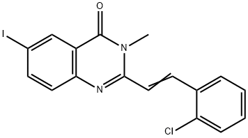 2-[2-(2-chlorophenyl)vinyl]-6-iodo-3-methyl-4(3H)-quinazolinone Structure