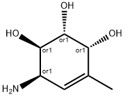 4-Cyclohexene-1,2,3-triol, 6-amino-4-methyl-, (1R,2R,3R,6R)-rel- (9CI) Structure