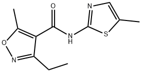 4-Isoxazolecarboxamide,3-ethyl-5-methyl-N-(5-methyl-2-thiazolyl)-(9CI) 구조식 이미지