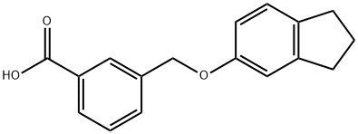 3-[(2,3-dihydro-1H-inden-5-yloxy)methyl]benzoic acid Structure