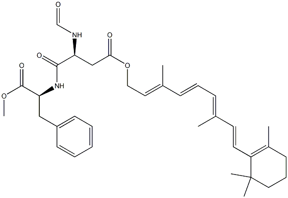 Retinyl formyl aspartamate 구조식 이미지