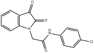 N-(4-chlorophenyl)-2-(2,3-dioxo-2,3-dihydro-1H-indol-1-yl)acetamide 구조식 이미지