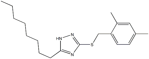 5-[(2,4-dimethylbenzyl)sulfanyl]-3-octyl-1H-1,2,4-triazole 구조식 이미지