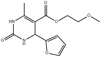 5-Pyrimidinecarboxylicacid,4-(2-furanyl)-1,2,3,4-tetrahydro-6-methyl-2-oxo-,2-methoxyethylester(9CI) Structure