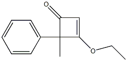 2-Cyclobuten-1-one,3-ethoxy-4-methyl-4-phenyl-(9CI) 구조식 이미지