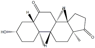 3β-하이드록시-5α-안드로스탄-6,17-디온 구조식 이미지