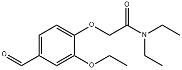 2-(2-ethoxy-4-formylphenoxy)-N,N-diethylacetamide 구조식 이미지