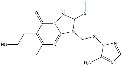 7-hydroxy-5-methyl-2-(methylthio)-s-triazolo[1,5-a]pyrimidine-6-ethanol, compound with 3-amino-5-(methylthio)-s-triazole (1:1) Structure