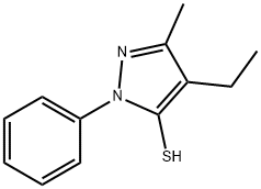 1H-Pyrazole-5-thiol,4-ethyl-3-methyl-1-phenyl-(9CI) 구조식 이미지