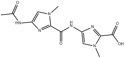 4-(4-acetamido-1-methyl-1H-imidazole-2-carboxamido)-1-methyl-1H-imidazole-2-carboxylic acid 구조식 이미지