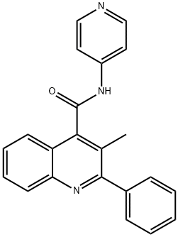 3-methyl-2-phenyl-N-(4-pyridinyl)-4-quinolinecarboxamide Structure