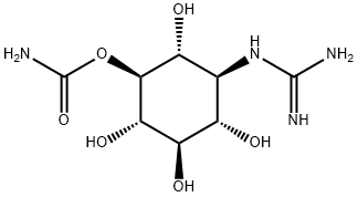 1-[(Aminoiminomethyl)amino]-5-O-carbamoyl-1-deoxy-D-scyllo-inositol Structure