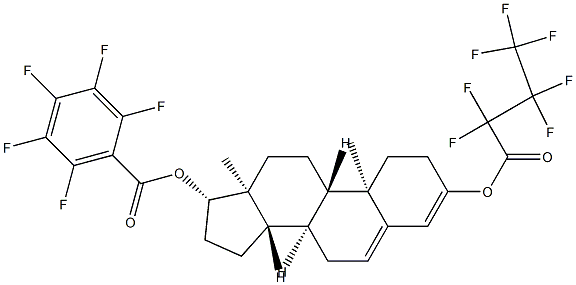 Androsta-3,5-diene-3,17β-diol 3-(heptafluorobutyrate)17-(pentafluorobenzoate) Structure