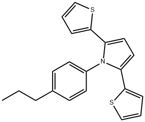 1-(4-Propylphenyl)-2,5-di(2-thienyl)-1<i>H</i>-pyrrole Structure
