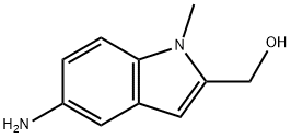 1H-Indole-2-methanol,5-amino-1-methyl-(9CI) 구조식 이미지